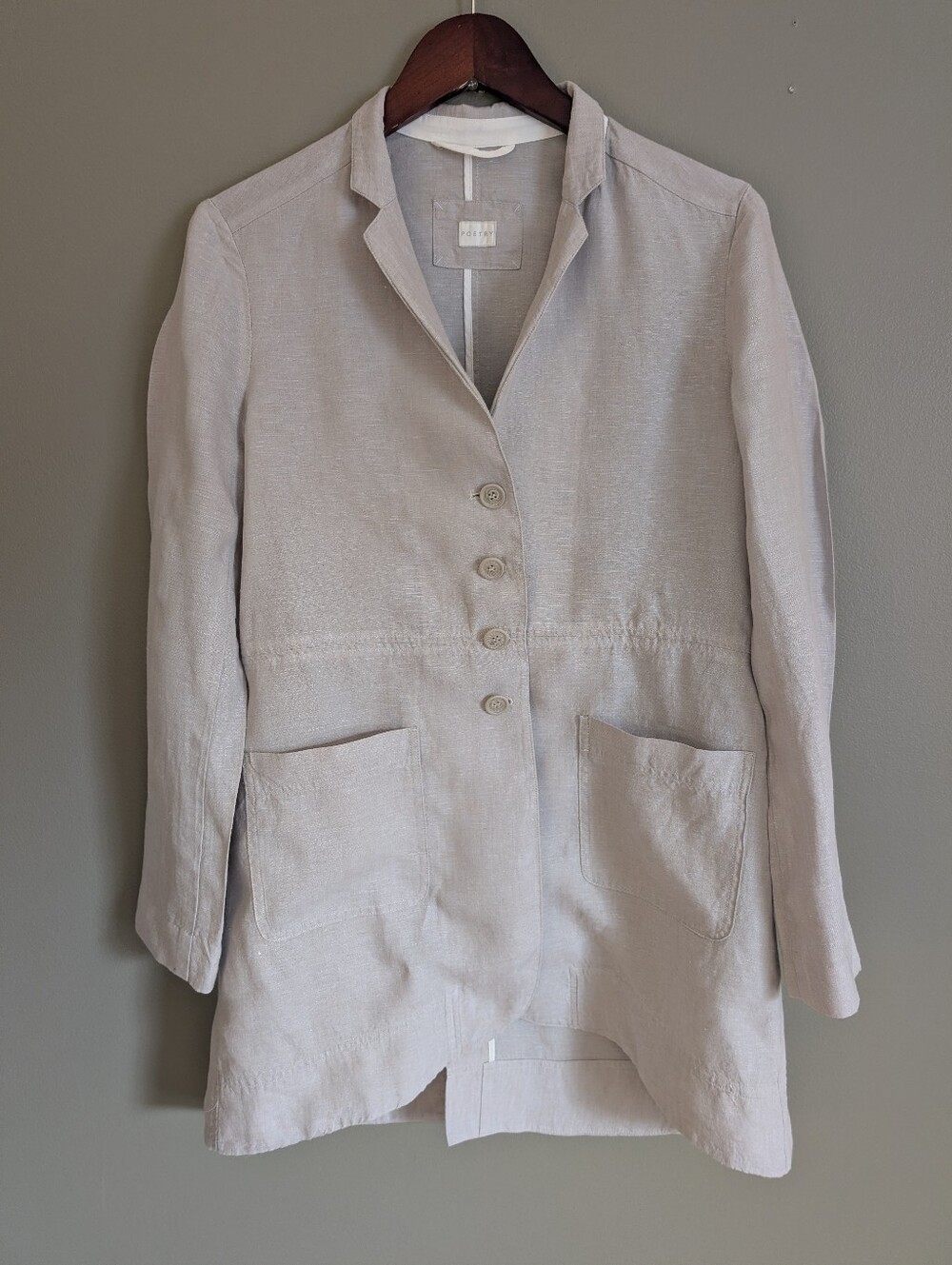Poetry Linen Romantic Edwardian Jacket Size 10